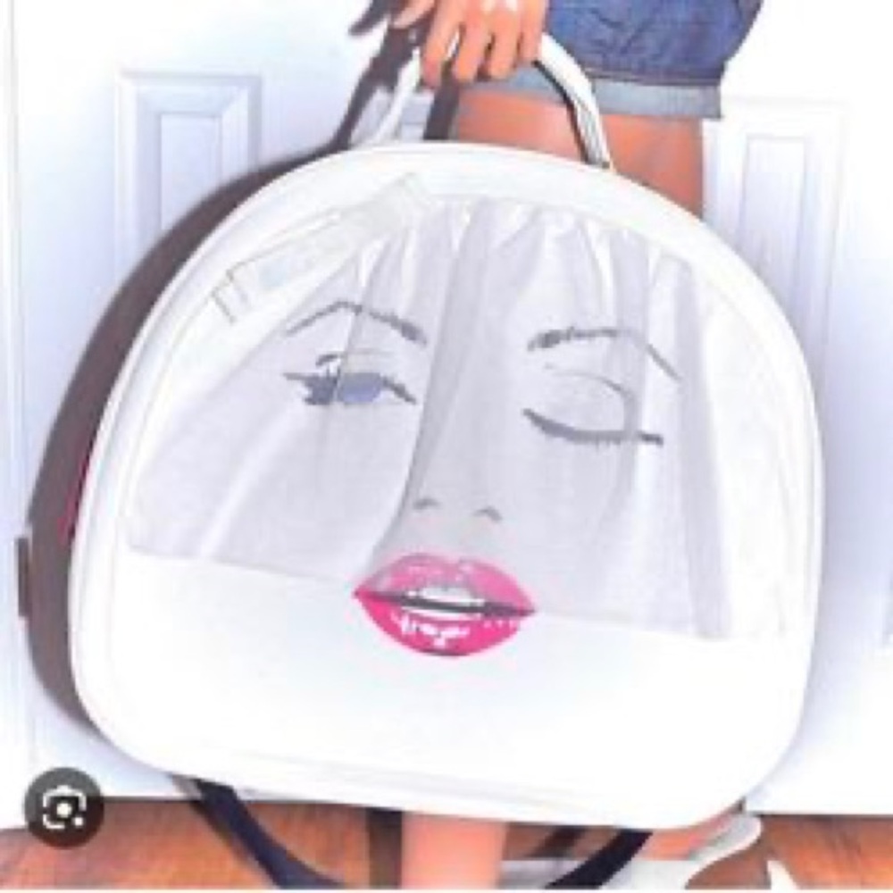 Betsey Johnson Face Bag ✦ Statement Y2K Purse / Kitsch Glam - Kiss the bride